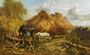 Despejando el bosque para el camino de hierro, 1880